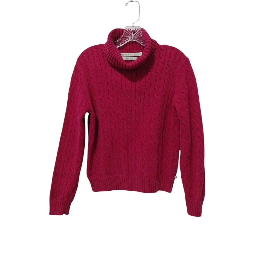 Tommy Hilfiger Vibrant Red Turtleneck Sweater